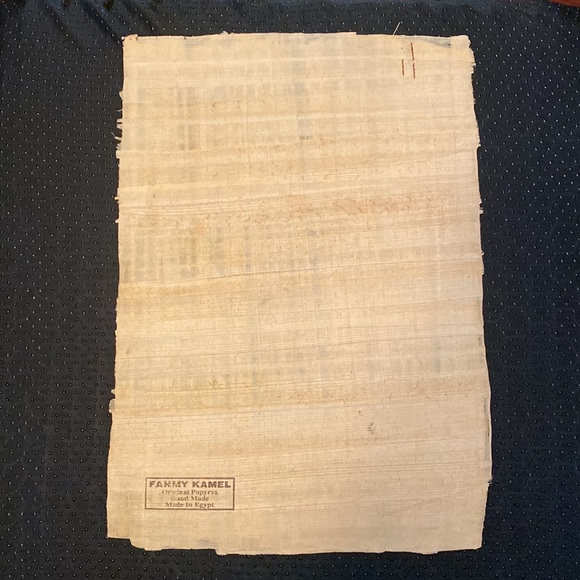 Original Papyrus Painting handmade in Egypt. Goddess Isis and Queen Nefertiti - Picture 4 of 5